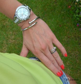 Bransoletka srebrna sztywna gwóźdź otwierana ✓Biżuteria Chanel ✓ Srebrne bransoletki  (2).JPG